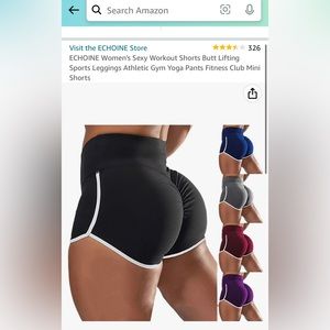 Butt scrunch shorts, black, size medium